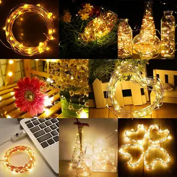 

Copper Wire Fairy Light Fairy String Fairy String Light Outdoor Festival Yard Landscape Lamp Romantic Super Bright Durable