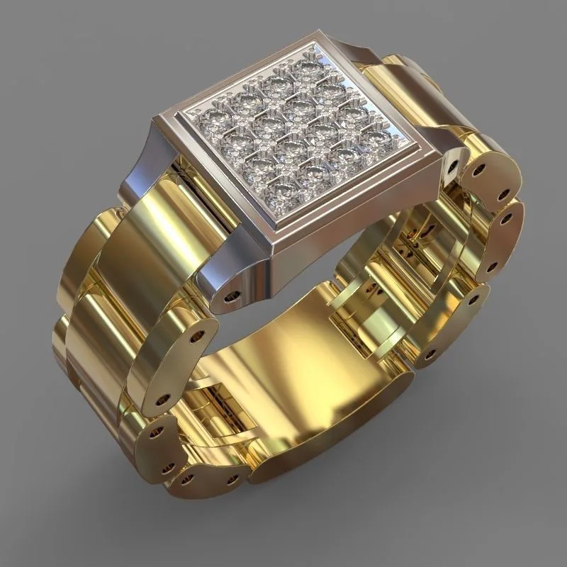 YOBEST модное блестящее циркониевое кольцо CZ Элегантный золотой цвет стразы кольцо для Для женщин Свадебная вечеринка украшения подарки Размеры 6-10