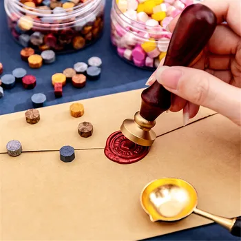 

170pcs/Lot Ancient Octagon Sealing Wax Stamp Beads for Envelopes Ancient Wedding Invitation Cards Wax Seal Stamp Sealing Tablet