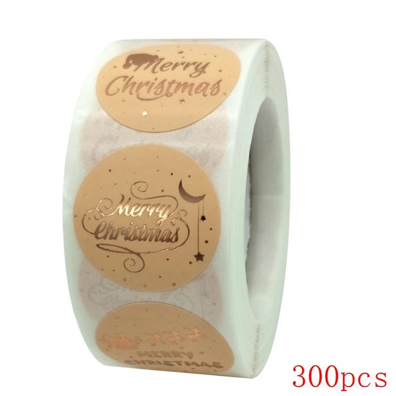 50-500pcs Christmas Gift Sealing Stickers 1 inch Thank you Love Design Diary Scrapbooking Stickers Party Gift Decorations Labels 