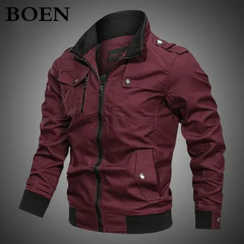 

Fashion Varsity Jacket Men 2020 New Casual Solid Military Jackets Mens Zipper Coat Outwear Slim Fit Spring Autumn Brand Clothing