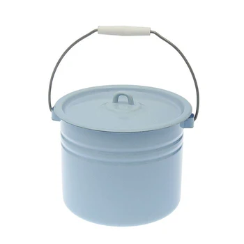

Seamless bucket with lid 9 l, light blue