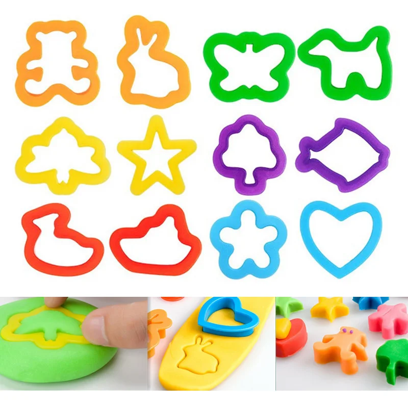 12 шт. DIY Slime мультяшная модель животных Пластилин Полимерная глина инструменты