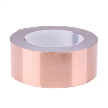 

30 Meters Single Side Adhesive EMI Shielding Heat Resist Copper Foil Tape 50mm