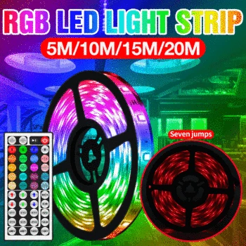 

DC 12V RGB Light Strip 10M 15M 20M With DIY Color Lamp Strip LED Waterproof Ribbon US EU UK Plug Home Party Flexible Tape Ribbon
