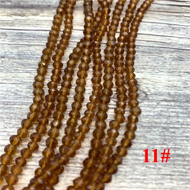 2x3mm/3x4mm/4x6mm Crystal Rondel Beads Faceted Glass Beads For Jewelry Making DIY Female Bracelet Necklace Jewelry NO.11