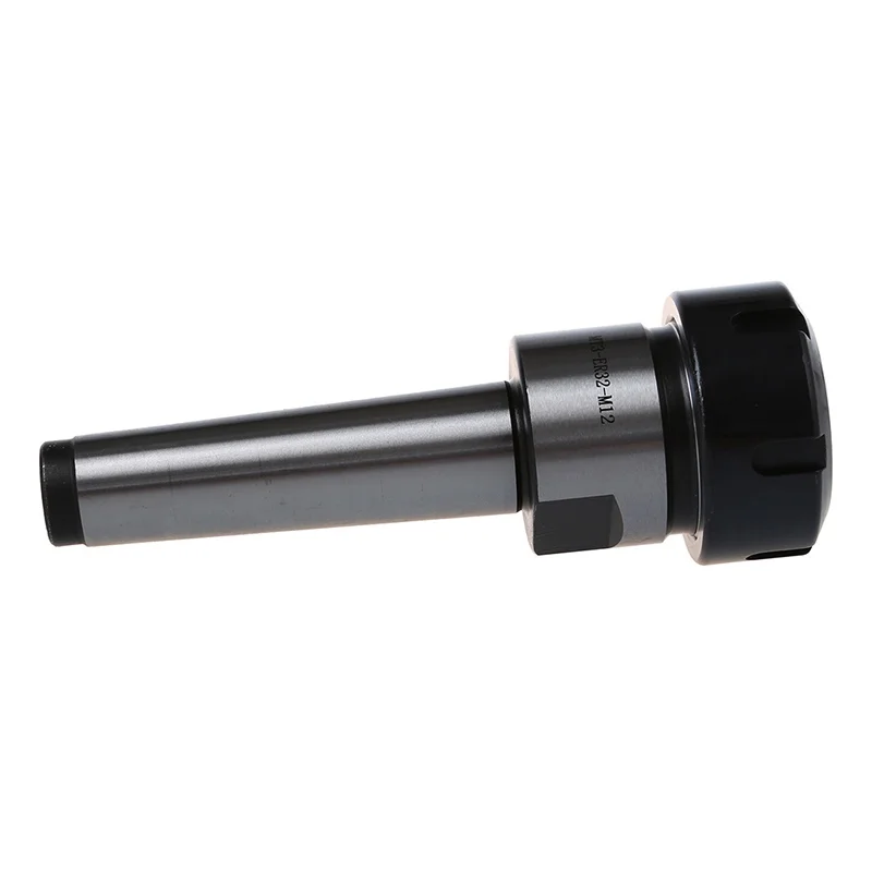 ER32 MT3 M12 Taper Collet Chuck Holder CNC Milling Lathe Straight Tool Silver+Black