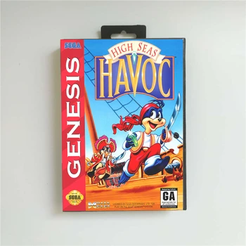 

High Seas Havoc - USA Cover With Retail Box 16 Bit MD Game Card for Sega Megadrive Genesis Video Game Console