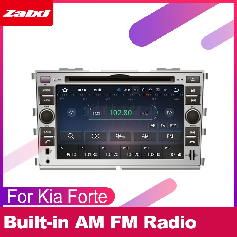 ZaiXi для Kia Forte 2008 ~ 2012 автомобильный Android мультимедийная система 2 DIN Авто DVD плеер GPS