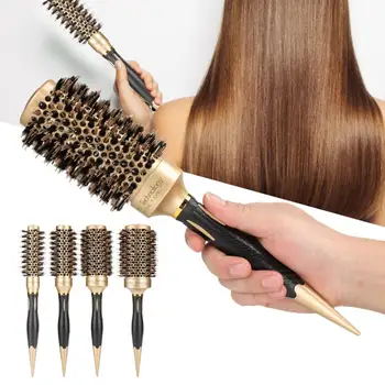 

Hair Brush Ceramic Aluminum Comb Rolling Comb Cylinder Comb Hairstyling Tool Accessory for Home Beauty Salon