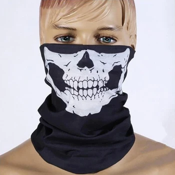 

Halloween Skull Face Mask Bicycle Ski Skull Half Face Mask Ghost Scarf Multi Neck Warmer Ghost Half Face Mask Scarf Face Mask ED