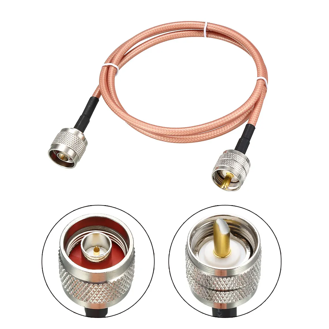 uxcell Low Loss RF Coaxial Cable Connection BNC Male N Male SMA Male Dual PL-259 UHF Male Mini UHF Male Coax Wire RG-142