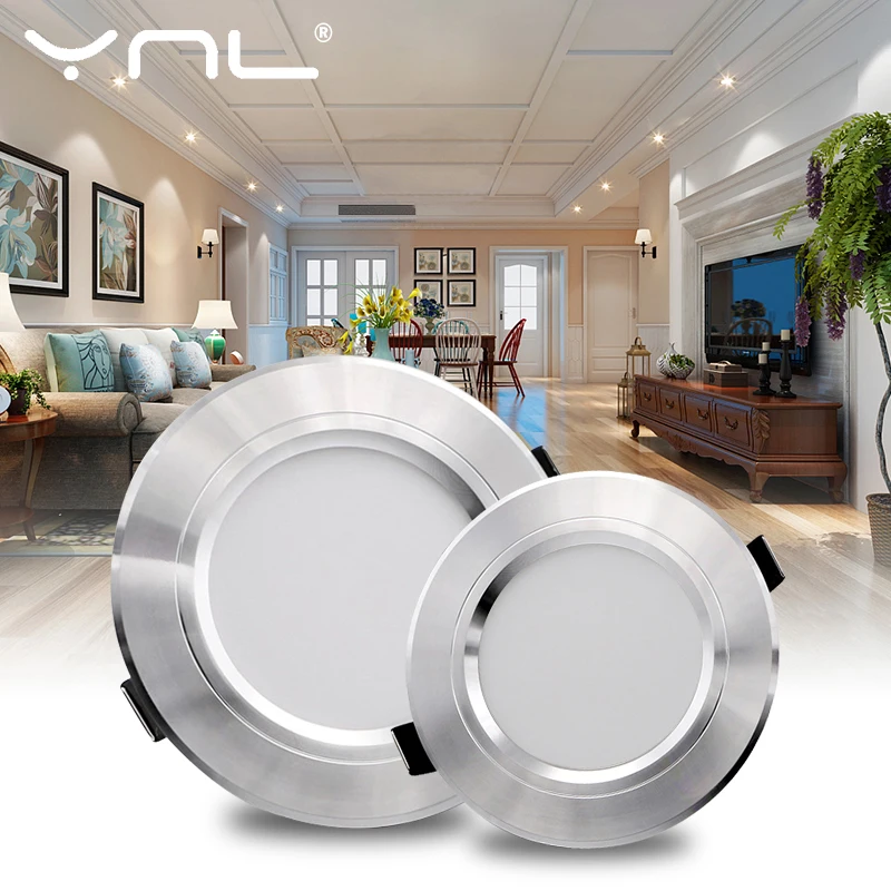 Led Downlight 220v 18W 15W 12W Ceiling Light 9W 5W Recessed Down light Round Panel Spotlight Indoor Lighting | Лампы и освещение