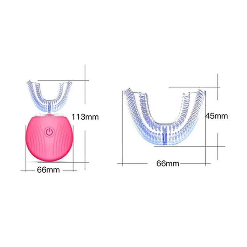 U-Shaped Electric Toothbrush, Fully Automatic Oral Cleaner Portable USB Rechargeable Toothbrush U-Shaped Electric Toothbrush, Fully Automatic Oral Cleaner Portable USB Rechargeable Toothbrush