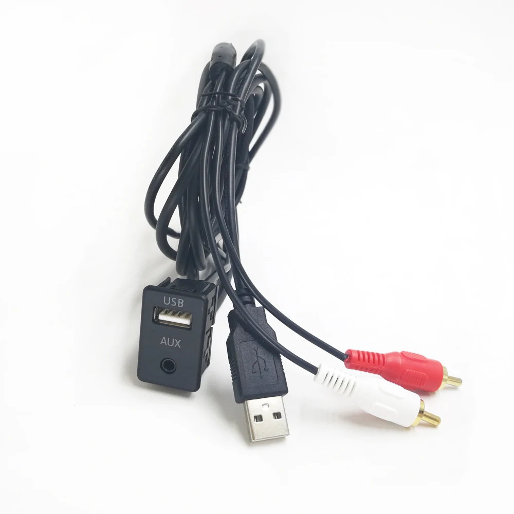Biurlink 100 см автомобильный 2RCA USB Сменный кабель для CD стерео RCA аудио адаптер Benz Mercedes