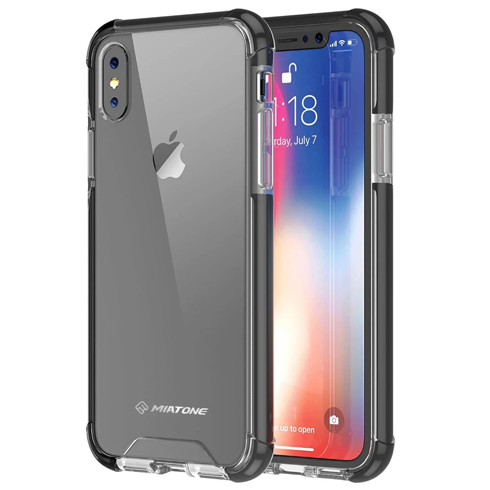 Чехол для Apple Iphone X XS прозрачный тонкий эргономичный мягкий ТПУ ударопрочный