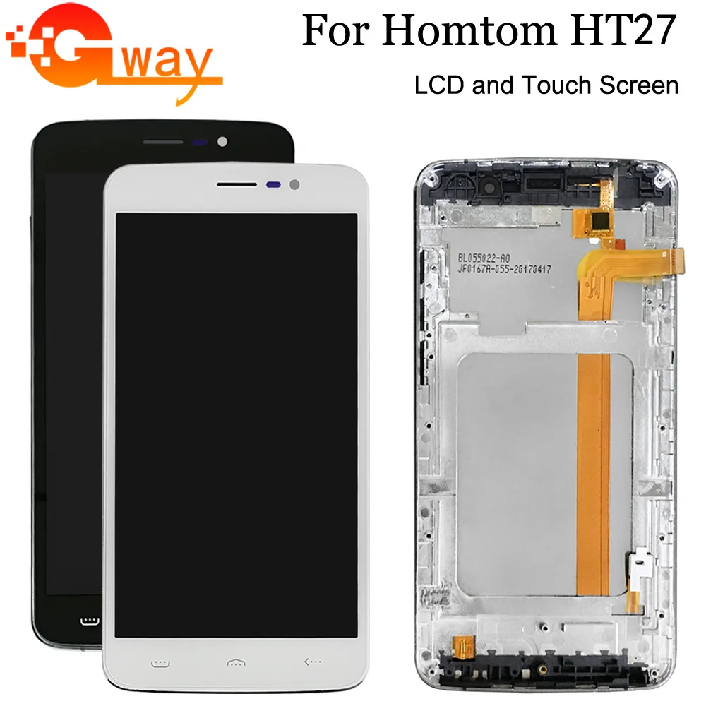

For 5.5" Homtom HT27 LCD Display+Touch Screen Digitizer Assembly with Frame For HomTom HT27 Phone Accessory + Tools