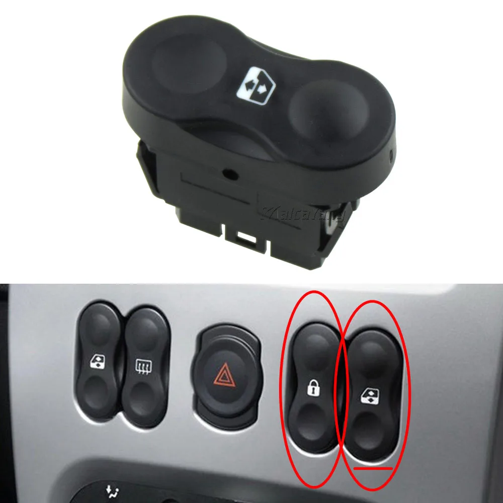 Interruttore Finestrino Anteriore Per Dacia Sandero 2009-2011 – Compatibile Anche Con Logan MCV E Duster, OEM 8200602227