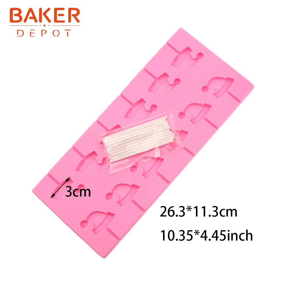 BAKER DEPOT силиконовая форма для леденцы Конфеты Шоколад Рождественская елка шляпа gummy сахарная форма печенье инструмент для украшения торта - Цвет: CDY-333