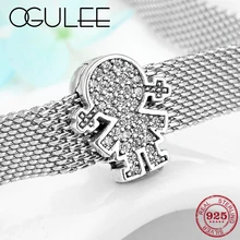 Горячая Распродажа 925 пробы серебристый прозрачный Кристальный CZ для девочек узор клип Бусины Подходят отражения браслет зажим Для женщин ювелирные изделия