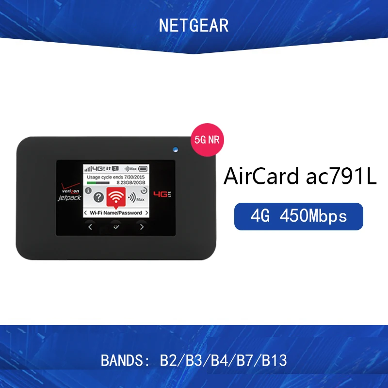 Разблокирована Netgear Aircard 791L AC791L Verizon ранец 4G Мобильная точка доступа pk e8372h-517 ac790s e5787