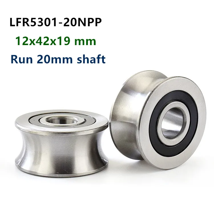 1pc new LFR5201-12 U Groove 12*35*15.9mm Sealed Ball Track Guide Bearing