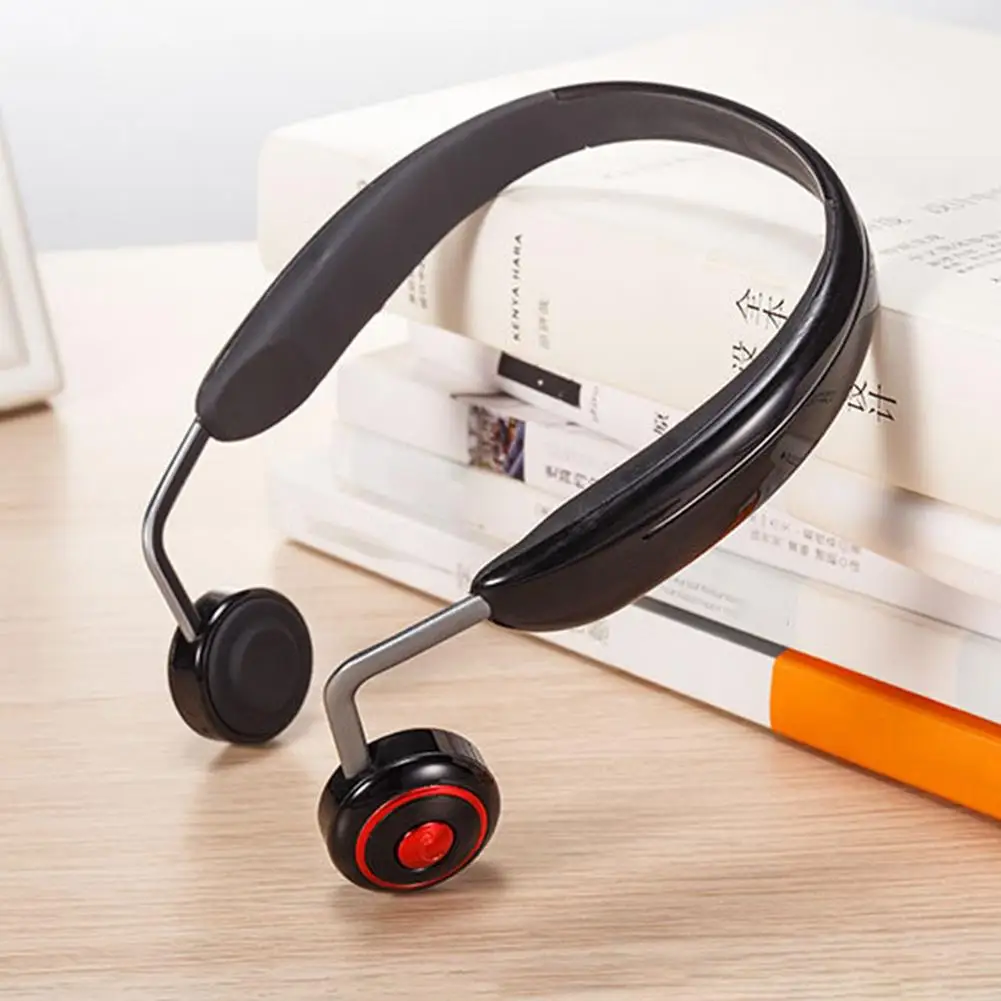 Гарнитура Bluetooth 5,0 с функцией костной проводимости, 8 ГБ, светящиеся наушники с памятью, наушники для бега, беспроводные наушники для спорта на открытом воздухе с микрофоном, наушники с громкой связью - Цвет: Black