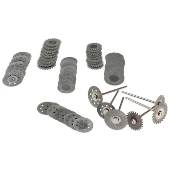 

10Pcs disc+1Shank Dental Diamond Polishing Wheel Saw Disc Ultrathin Sand Cutting Film Jewelry Deture Grinding Cutter Rotary Tool