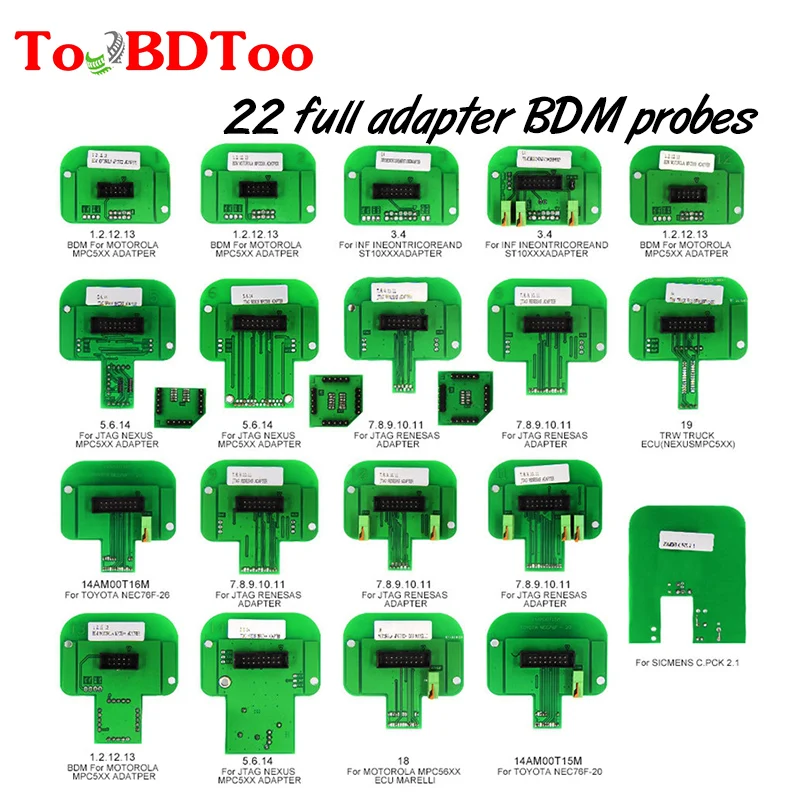 

BDM Probe 22pcs Adapters Diagnostic Tool BDM Adapters For KTAG KESS KTM Dimsport LED BDM Frame ECU RAMP Adapters