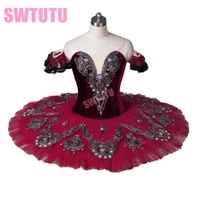 Бордовая классическая балетная пачка, красная балетная пачка, синяя балетная пачка, балетный костюм BT8992