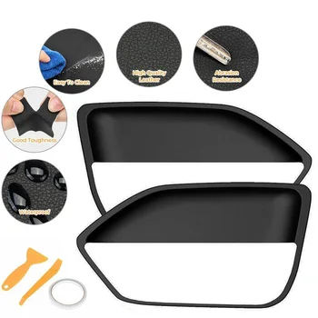 

1 Pair Door Panel Insert Card Cover Leather For Ford Mustang 2005-2009 Parts New