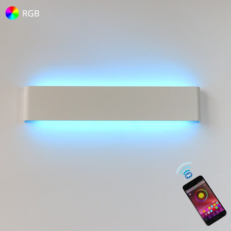 Светодиодный настенный светильник RGB затемнения Bluetooth APP Дистанционное