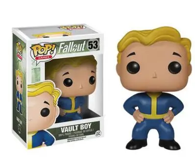 53 with box Funko Pop FALLOUT одинокий странник и хранилище мальчик и сила Броня персонаж 10 см фигурка игрушки - Цвет: 53 with box