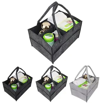 

Felt Cloth Diaper Organizer Creative Large Capacity Diaper Caddy Bag Nursery Storage Bag Toy Storage Basket Car Organizer