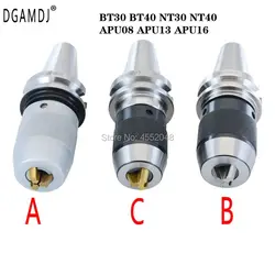 Mandril de broca para perfuração, bt30, bt40, nt40, apu13, pufe, 80l, 100l, 110l, precisão, cnc, integrado, auto aperto, mandril para máquina de perfuração