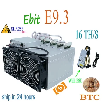 

Newest BTC BCH Miner Ebit E9.3 16TH/s SHA256 Bitcoin Asic miner with PSU Economical Server Delivery within 24 hours