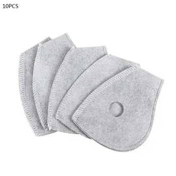 

10pcs Dedicated Filter Cycling Masks Anti-smog Mask Liner Removable Mask Liner Activated Carbon Filter Mask replace