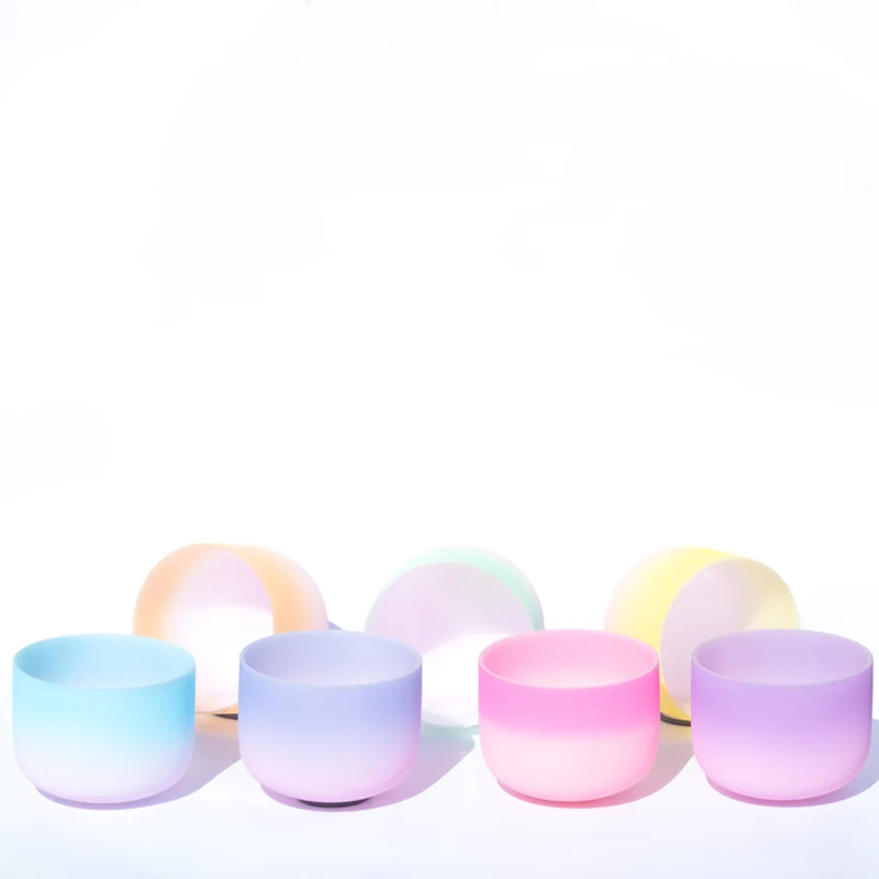 Чаша из матового кварцевого кристалла для медитации 10 дюймов розового цвета |