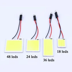 4/8 pces interior do carro acessórios 18/24/48 smd t10 4w 12v cob painel interior do carro luzes led lâmpada cúpula do carro luz painel do carro luzes