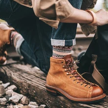 Сезон весна-зима; мужская обувь с круглым носком; высокое качество; винтажные ботильоны из натуральной воловьей кожи; повседневные ботинки для езды на мотоцикле; обувь унисекс
