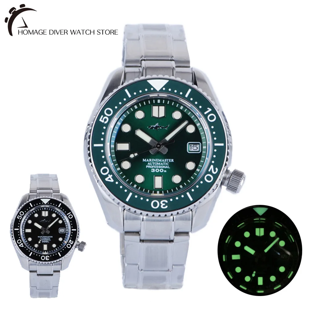 

Heimdallr Men's Diver Watch SBDX MM300 300M Waterproof Sapphire Crystal Glass C3 Luminous Green Dial NH35 Automatic Movement