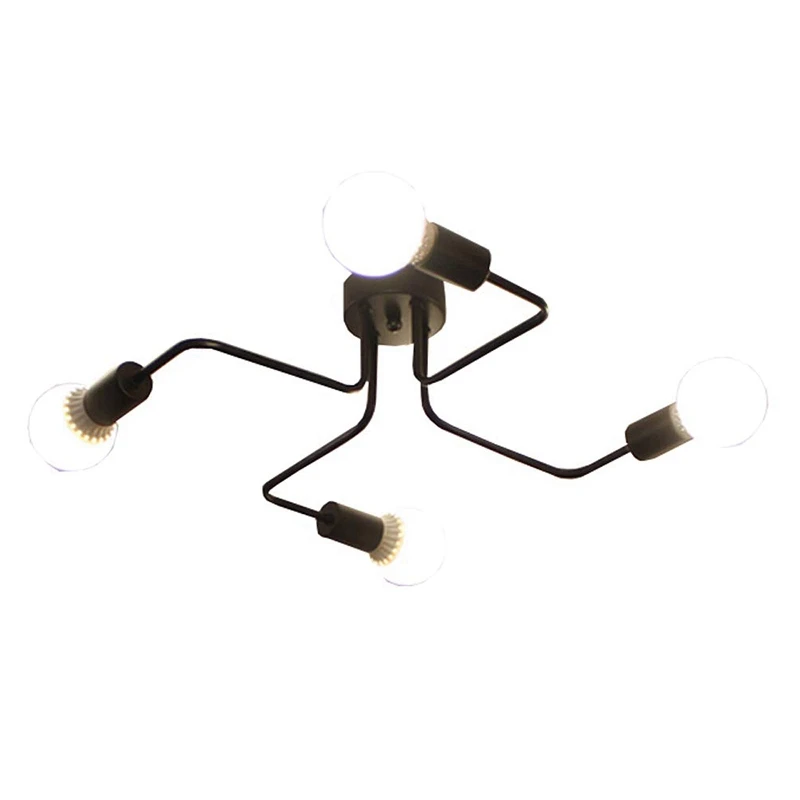 

Industrial Vintage Iron Chandelier Restaurant/Bar/Coffee/Bedroom Retro American Wrought Iron Chandelier Ceiling Lamp Industrial