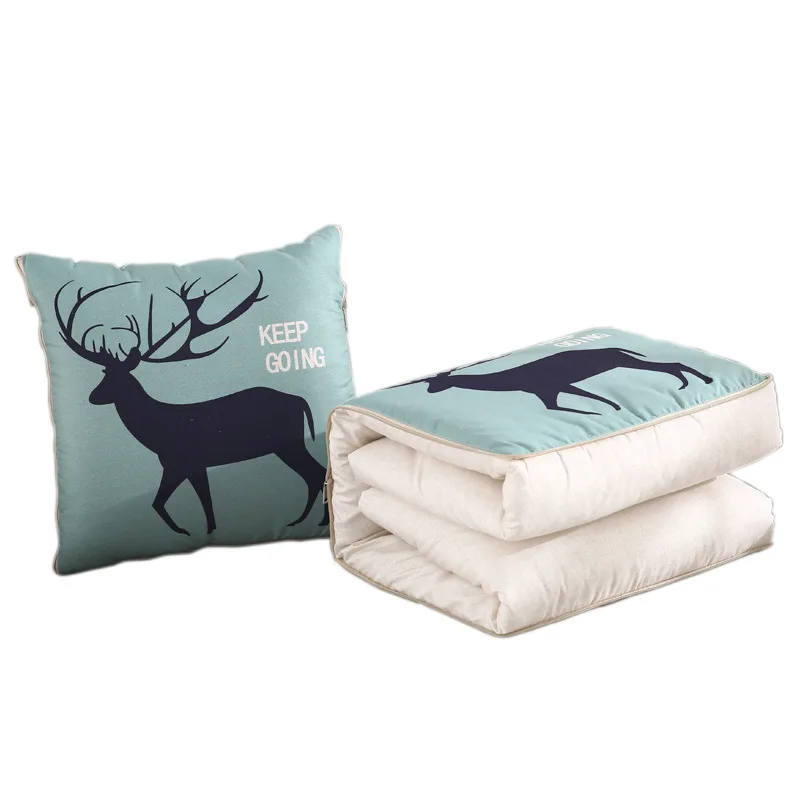 SB cotton cartoon quilt blanket portable foldable square throw pillow home office car air conditioning quilt Cartoon pillow