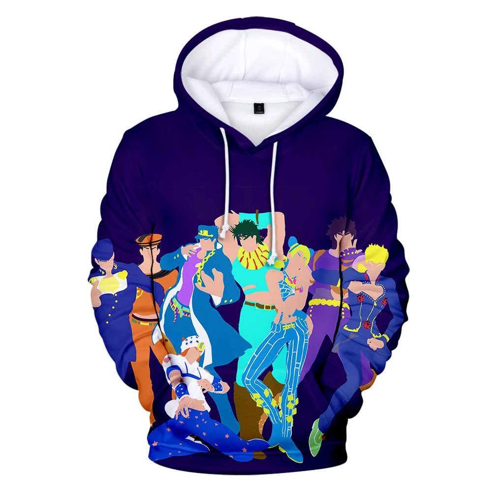 Толстовки с капюшоном JoJo's Необычные приключения, толстовка для мальчиков и девочек, модные повседневные толстовки с капюшоном в стиле Харадзюку, топы высокого качества