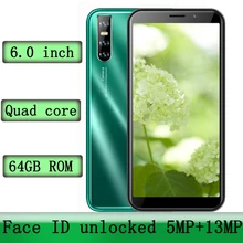 7A Pro smartfonów Face ID 2Sim MTK oryginalny czterordzeniowy 6.0 ''ekran telefony z systemem Android odblokowany 4G RAM 64G ROM Celulares telefonów komórkowych
