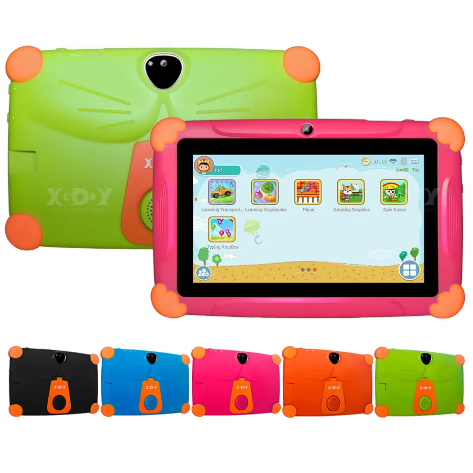 XGODY T703 Детский планшетный ПК Android 8,1 Рождественский подарок 7 дюймовый детский планшет 1 Гб+ 16 Гб четырехъядерный 1024*600 HD сенсорный экран планшеты