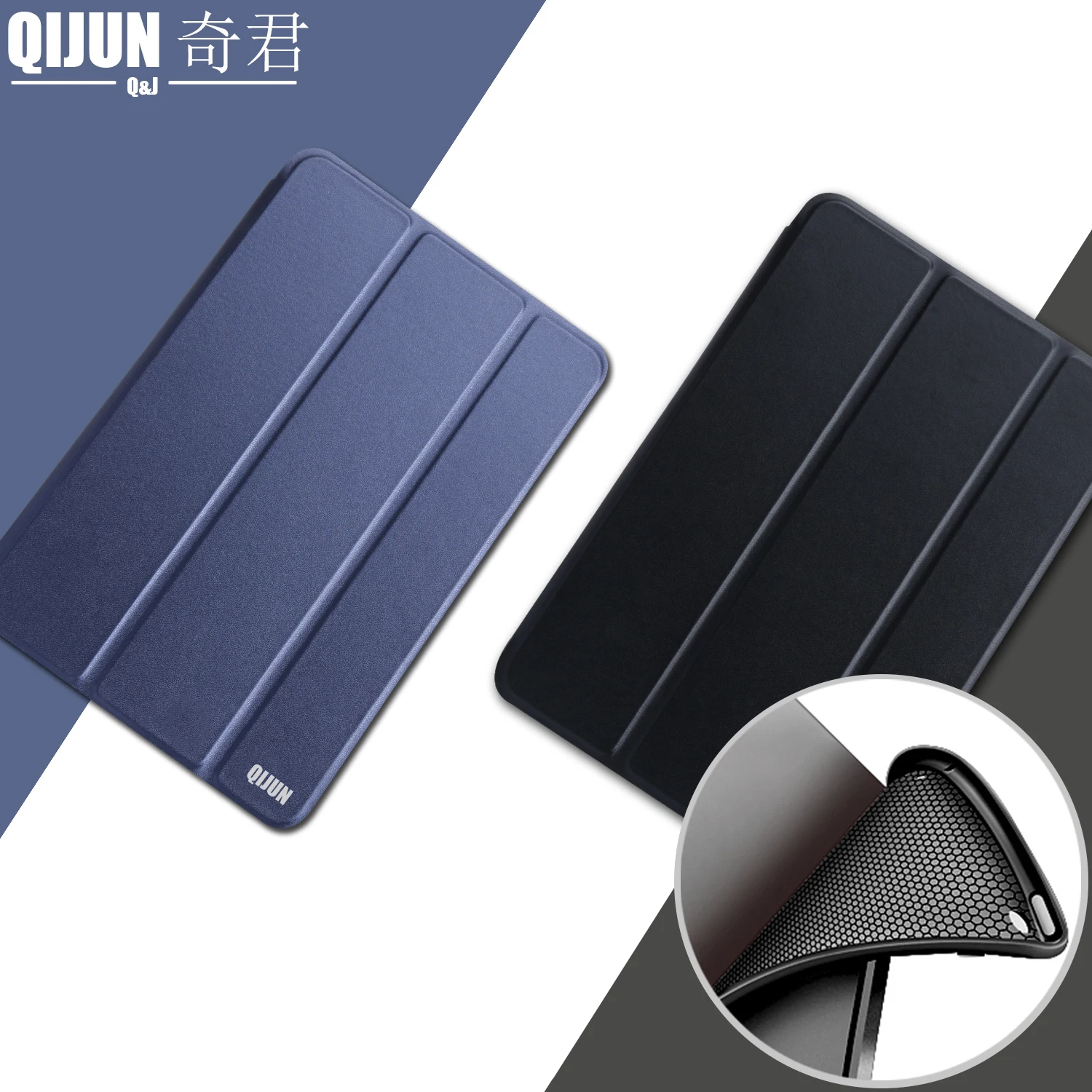 

Tablet case for Apple ipad Air 2 9.7" Silicone soft cover Smart Sleep wake Stand protectio capa bag Trifold for Air2 A1566 A1567