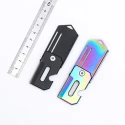 Edc multifuncional bolso dobra faca multiuso chaveiro multi abridor de garrafa mini keyring casca corte ferramenta acampamento ao ar livre