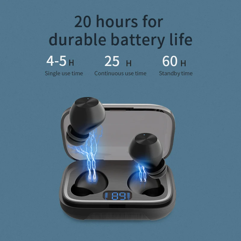 

Airbuds/TWS Private Model M21 New Wireless Earphone 5.0 In-Ear Pair