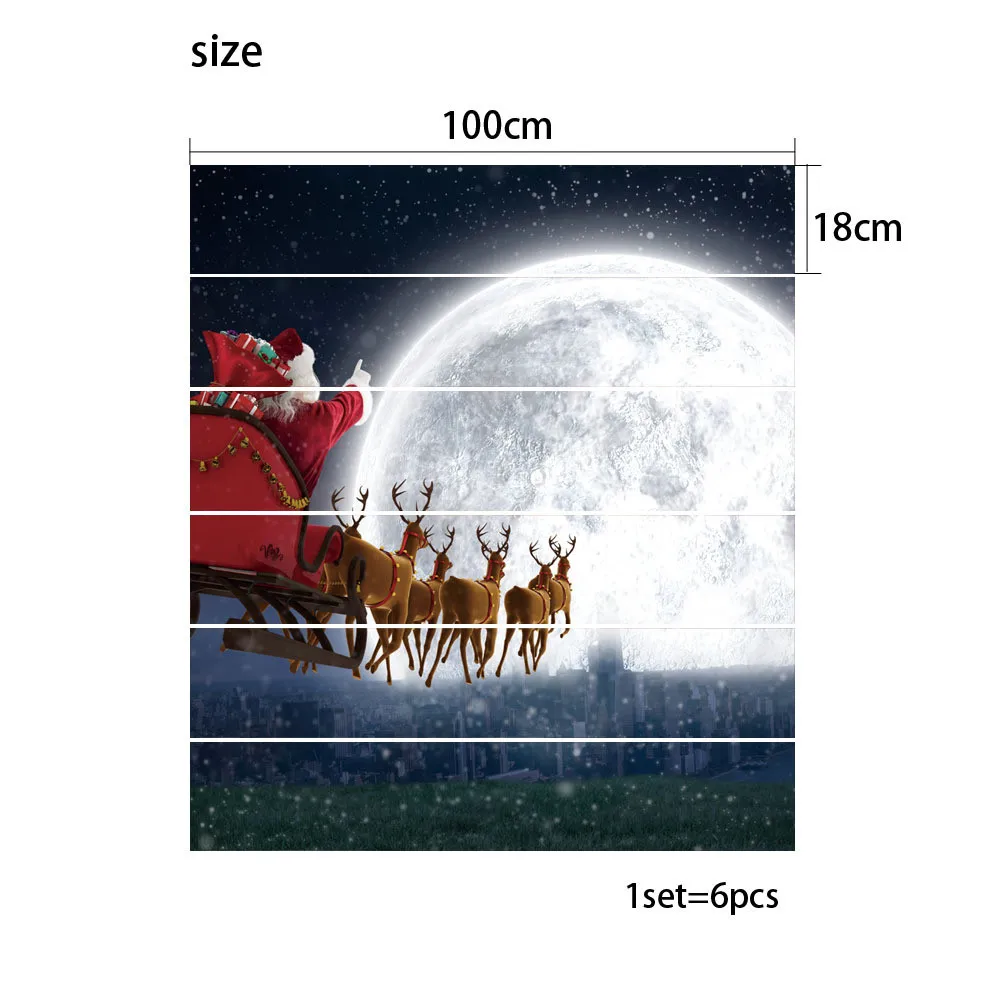 6 шт./13 шт. Простые рождественские виниловые Стикеры для лестницы украшения дома DIY полы водонепроницаемые лестницы фрески наклейки для обоев